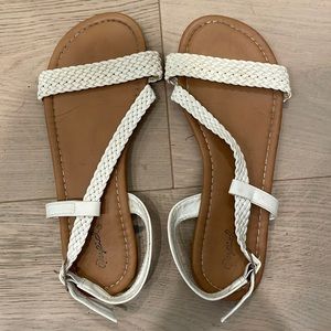 Womens White Strappy Sandals